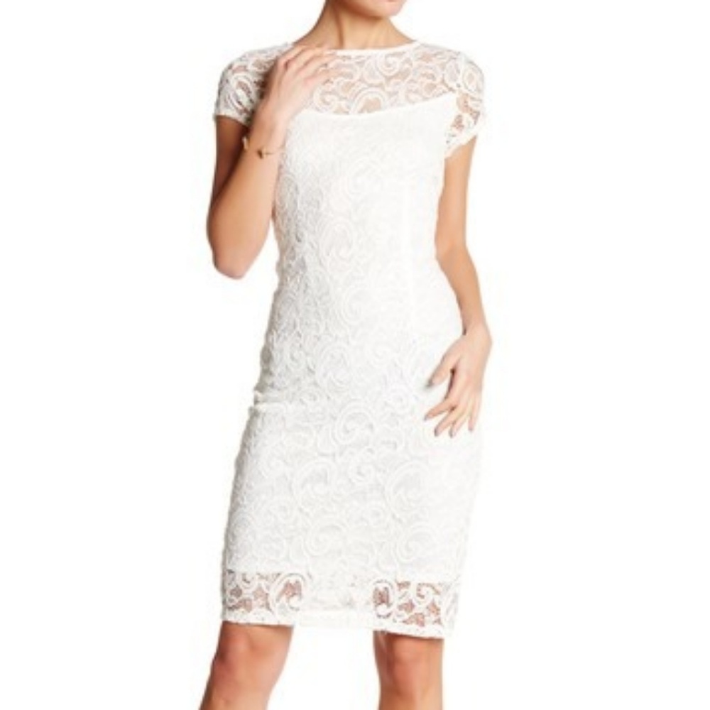 New Sequined Lace Midi Dress